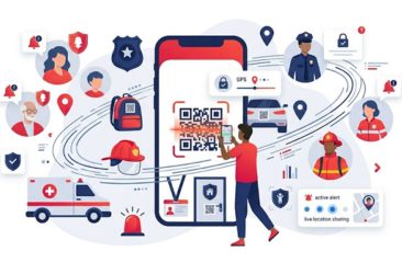 Safety QR Code Sticker Emergency Alert – Alerto SOS