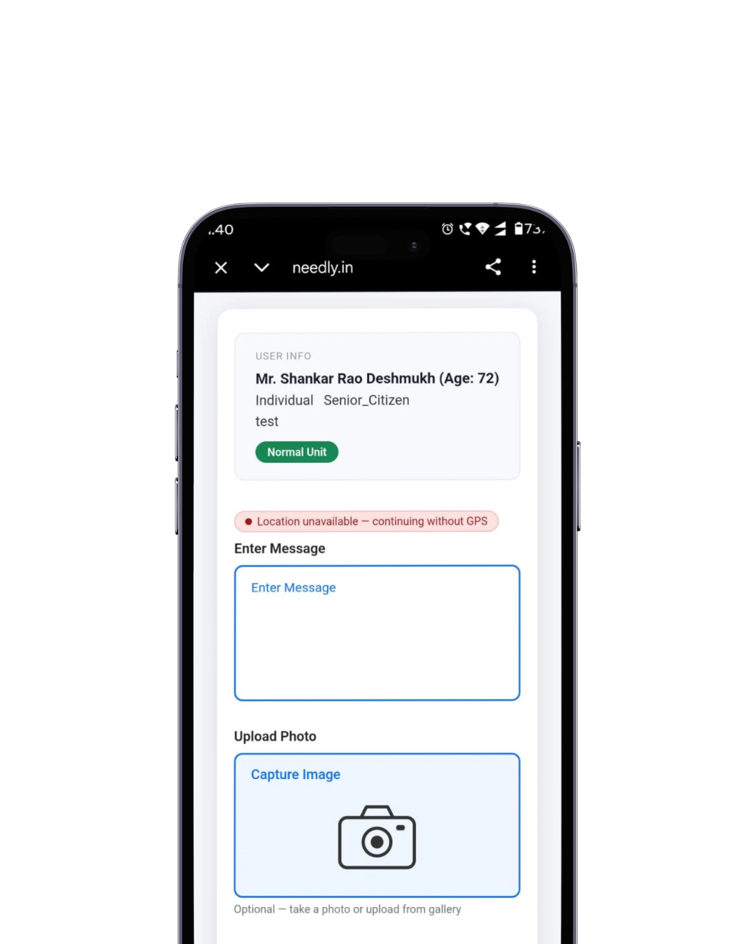 Enable tracking and alerts feature for senior citizens with live GPS tracking and SOS notifications