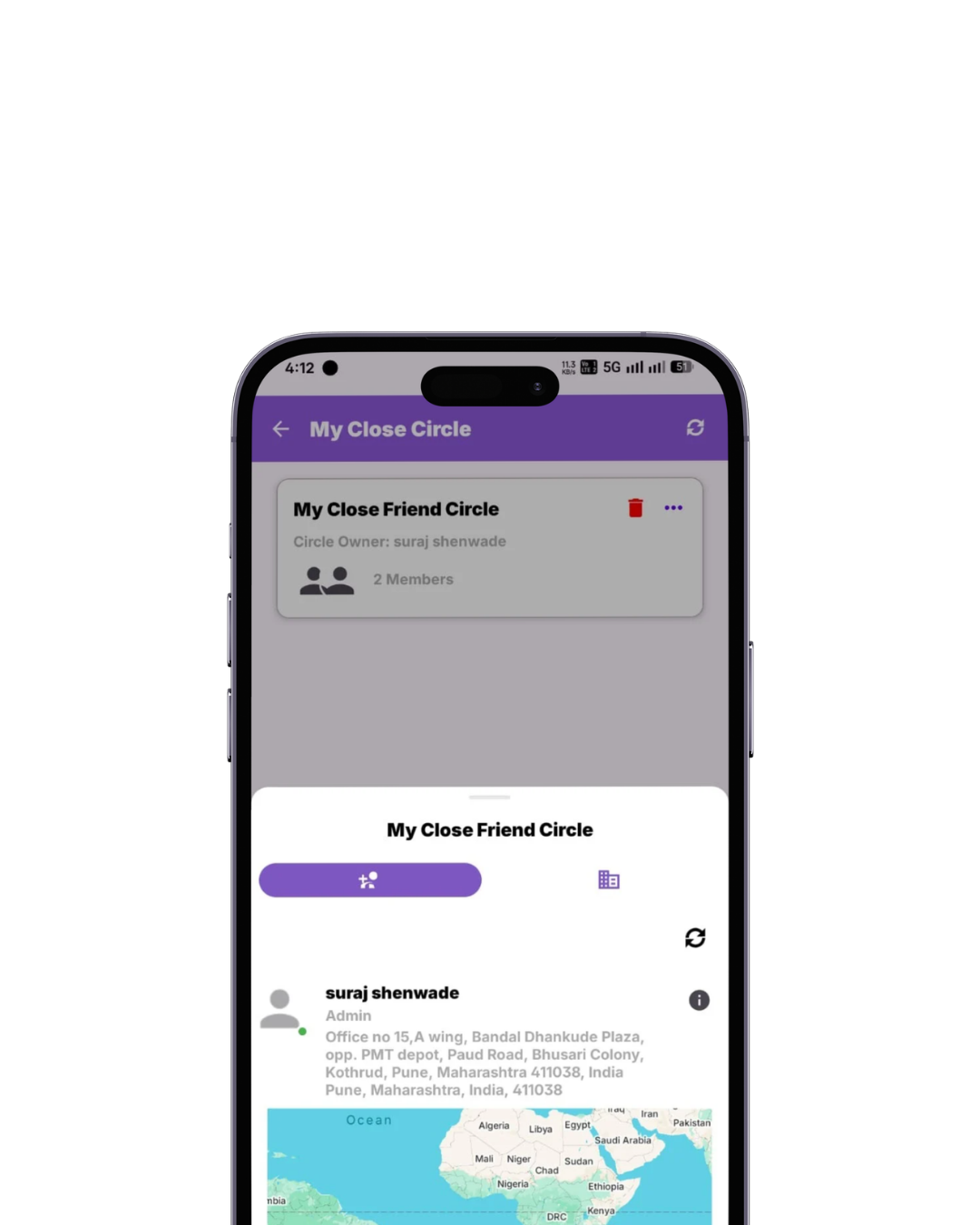 Real-time family tracking
